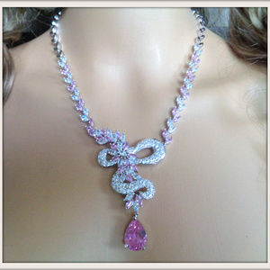 GLOMUR KANZITE CZ NECKLAC MADE WITH 18K GOLD FILLE